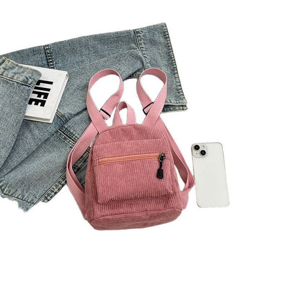 Kompakter Cord-Ripp- Mini-Rucksack Brehn