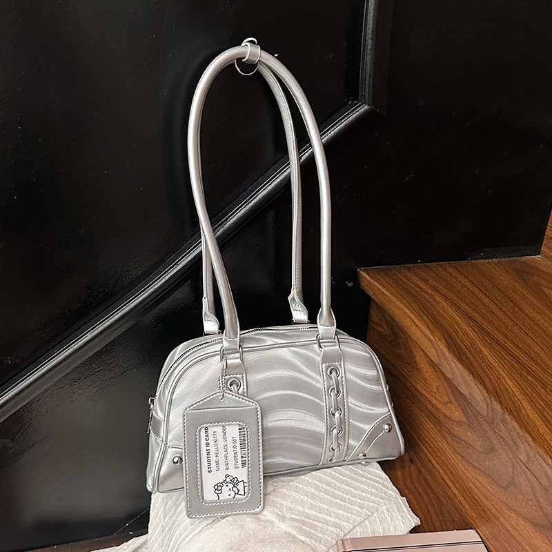Vintage-inspirierte gesteppte Handtasche