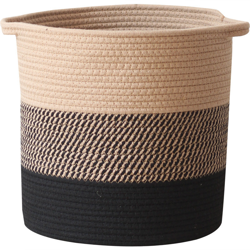 Moderner Aufbewahrungskorb mit grauem Strickmuster Brehn