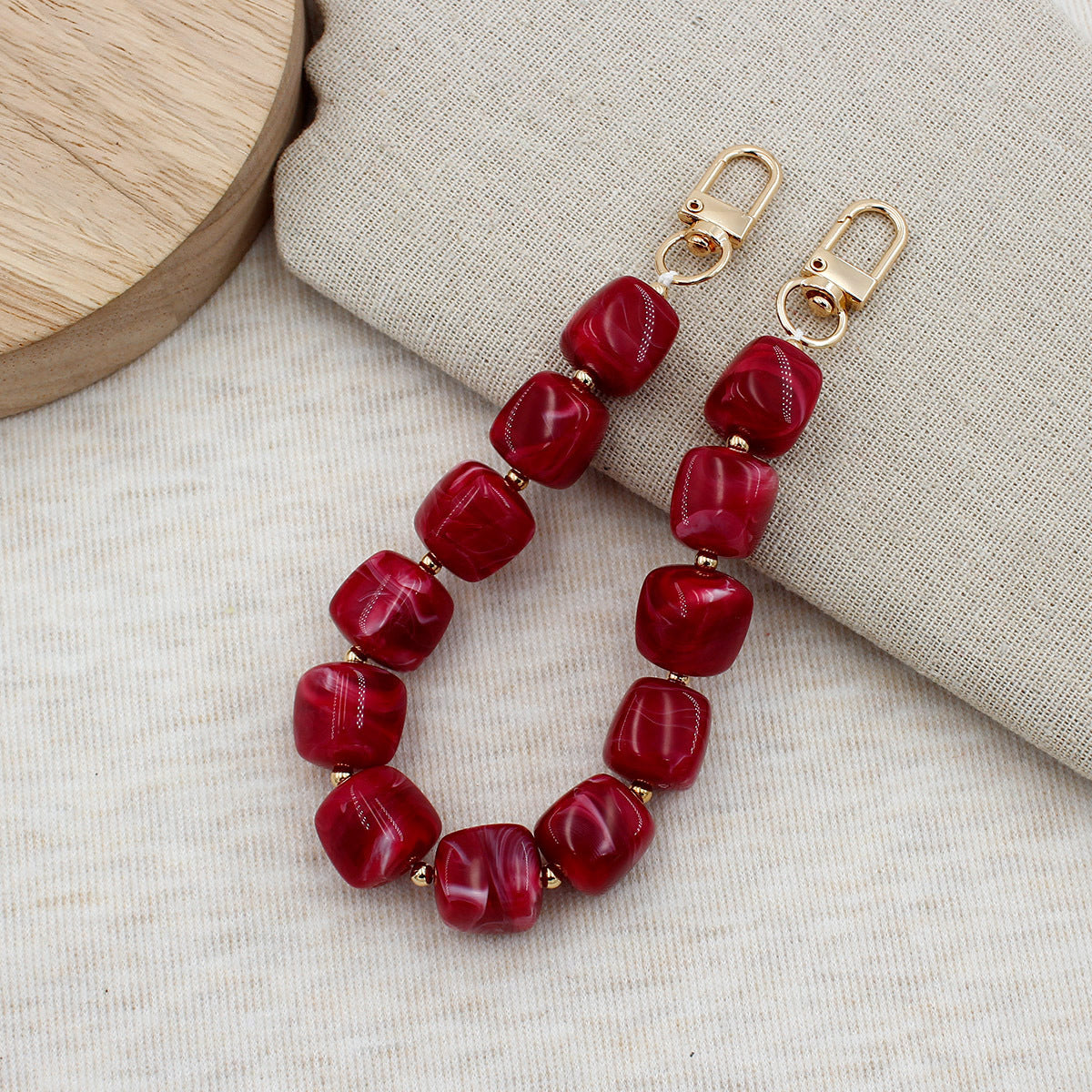 Chunky Beaded Brillen Kette Brehn