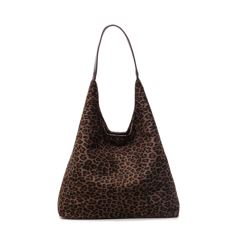 Wildleder Leopardprint Hobo Tasche Brehn