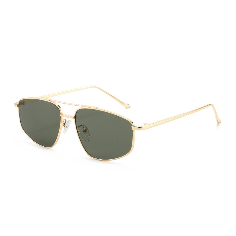 Damen geometrische Sonnenbrille mit hochwertigem Metallrahmen und polarisierenden Gläsern Brehn