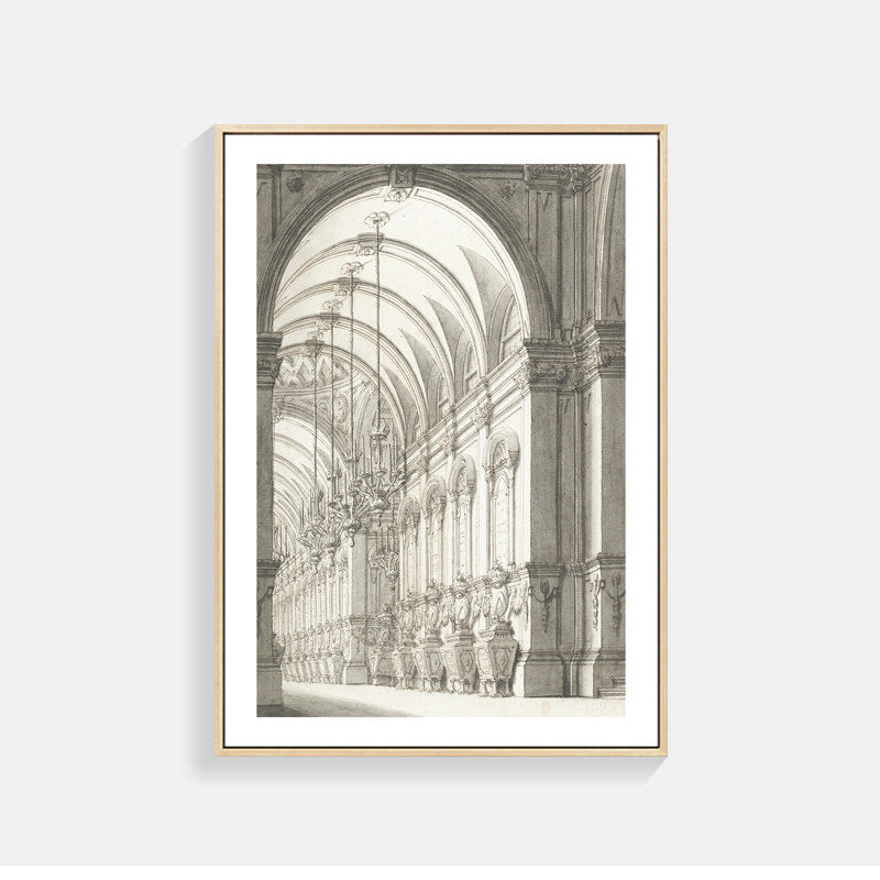 Architektonischer Kunstdruck für Wohnkultur