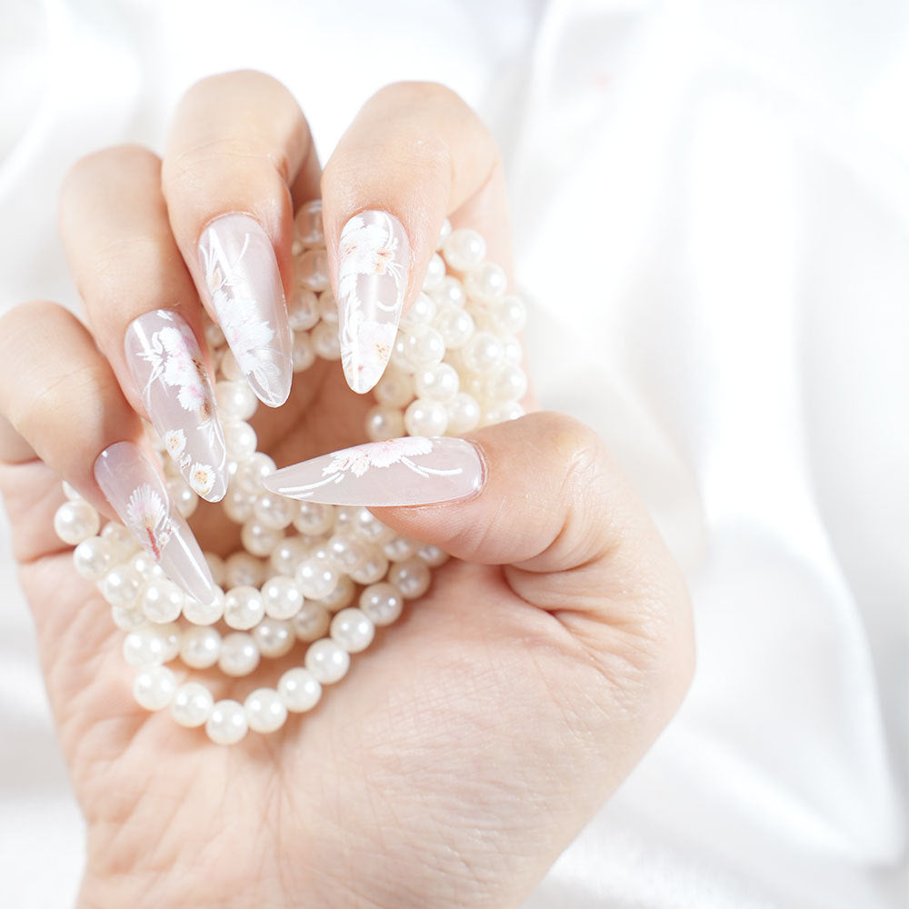 Blumendruck Press-On Nagelkunst Brehn