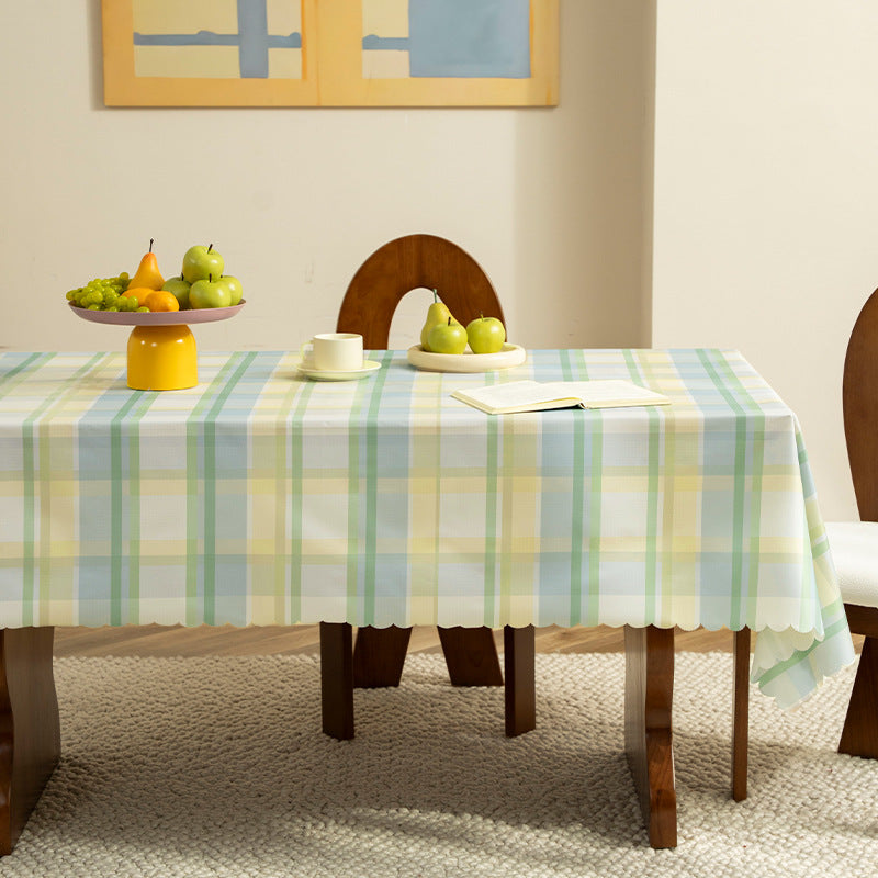 Abwischbare Tischdecke mit Sternenmotiv und gewelltem Saum Brehn