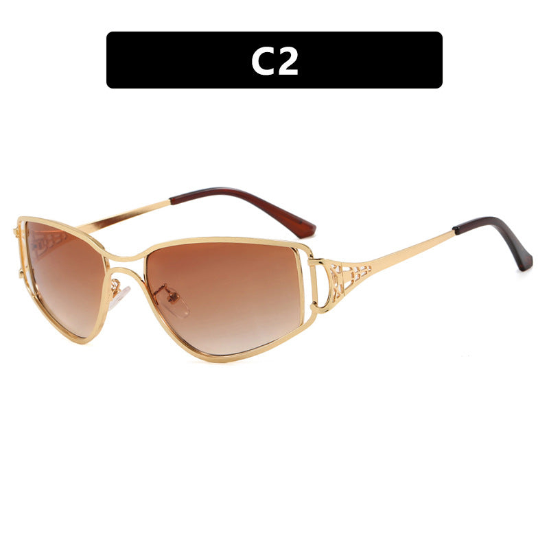 Damen exklusive Cat-Eye Sonnenbrille mit eleganten Verzierungen Brehn