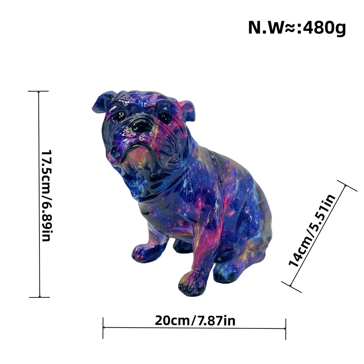 Kunstvolle Bulldoggen Figur Brehn