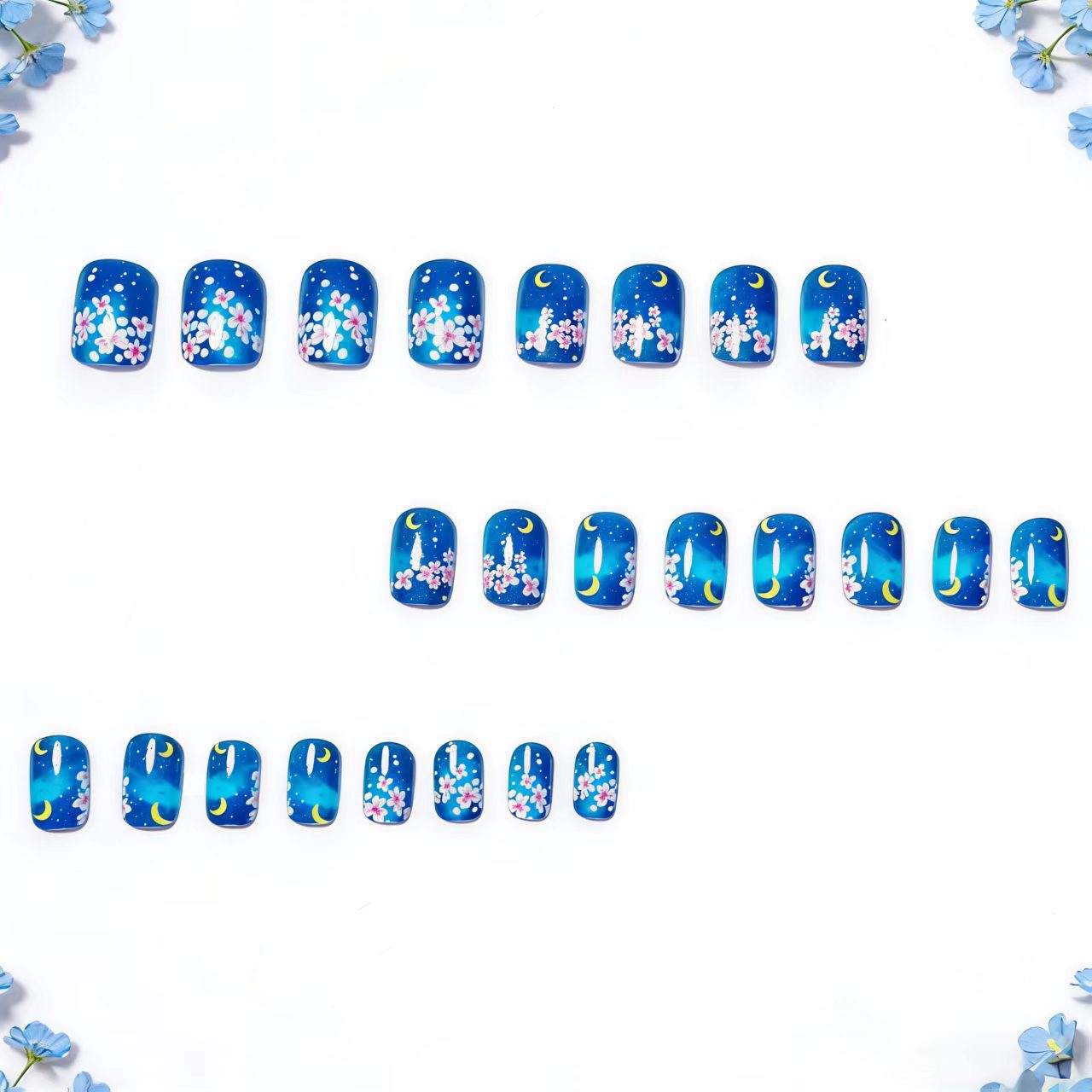 Kunstnagelset mit Floralen Motiven Brehn