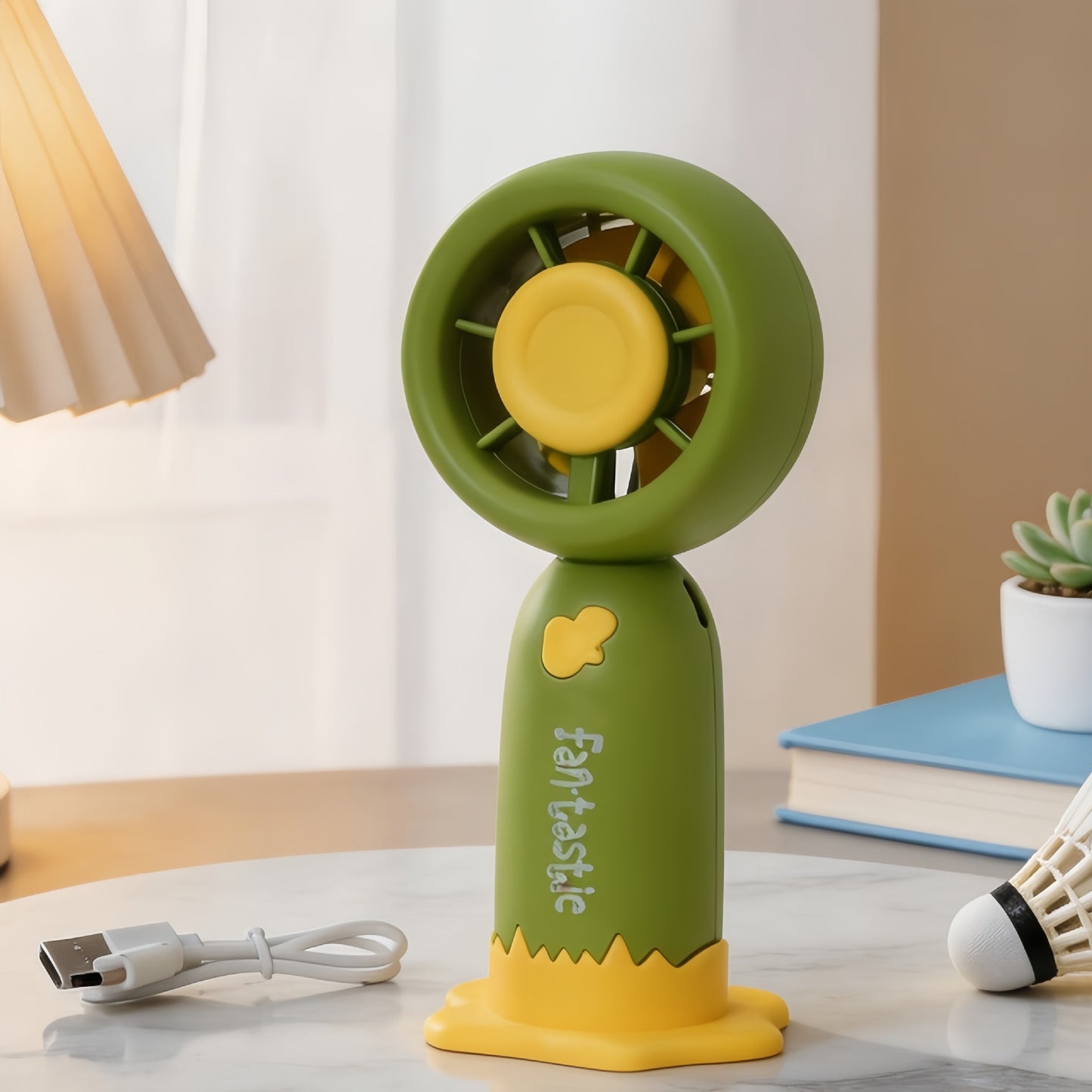 Damen Tragbarer Tischventilator mit lustigem Design und USB-Anschluss Brehn