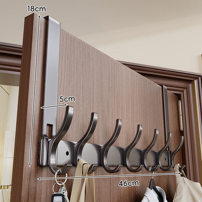 Über-Tür Schwerlast Metall Mantel- & Zubehörhakenregal mit langem Kleiderbügel