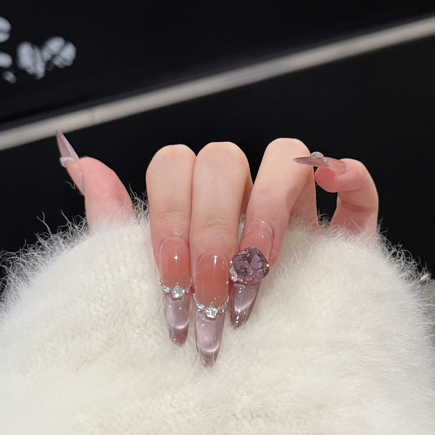 Dekorative Kristall-beschichtete Acryl-Nageltips Brehn