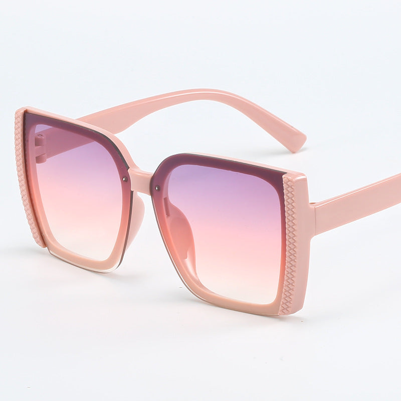 Damen oversized Designer-Sonnenbrille im modernen geflochtenen Design Brehn