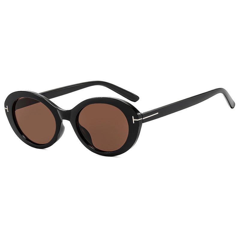 Damen modische Sonnenbrille mit innovativem ovalen Rahmen und UV-Schutz Brehn