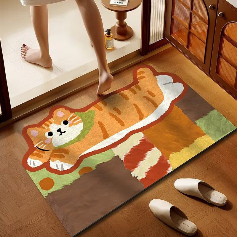 Dekorativer Katzenförmiger Bodenmatte