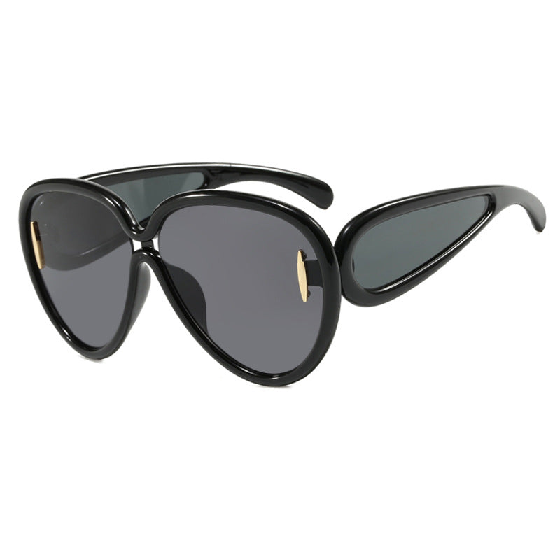 Damen extravagante Sonnenbrille im kreativen Design Brehn