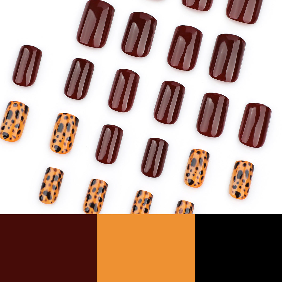 Kunstvolle Nagelkunst mit tierischem Leoparden-Design Brehn