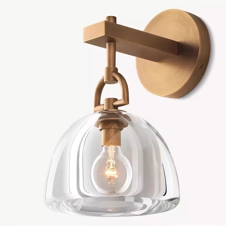 Elegante Glas-Wandlampe