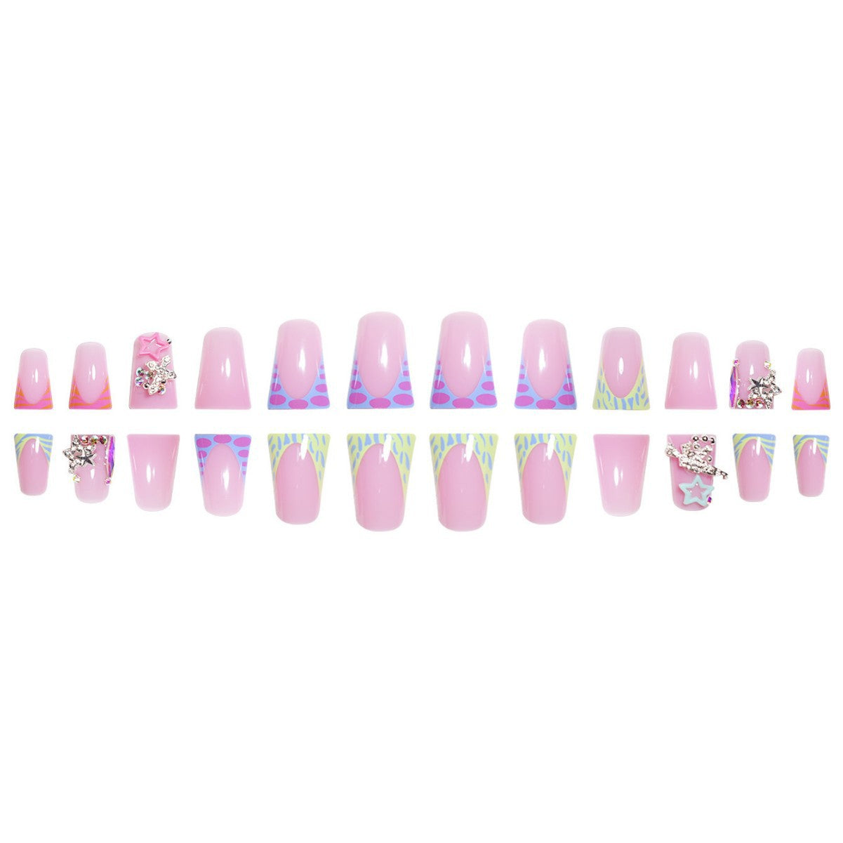 Dekorative 3D Stern-verzierte Nagelkunst Brehn
