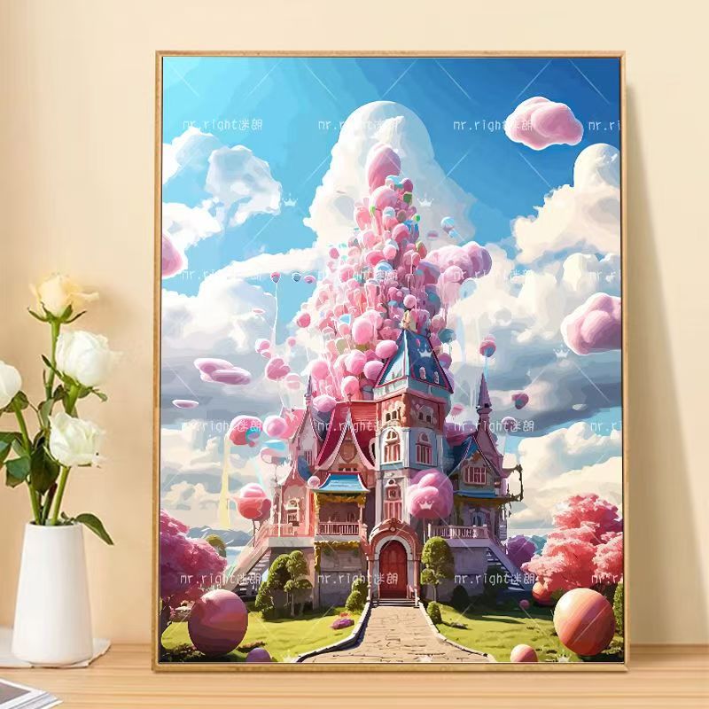 Skurrile Fantasy Landschaft Kunst Leinwand Brehn