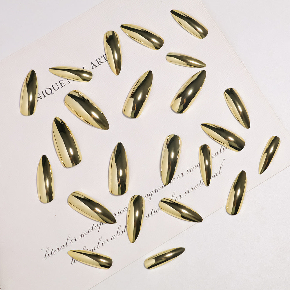 Extravagante Stiletto Press-On Nagelspitzen mit Spiegel-Finish Brehn