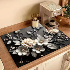 Künstlerische Floral Küchenmatte Brehn
