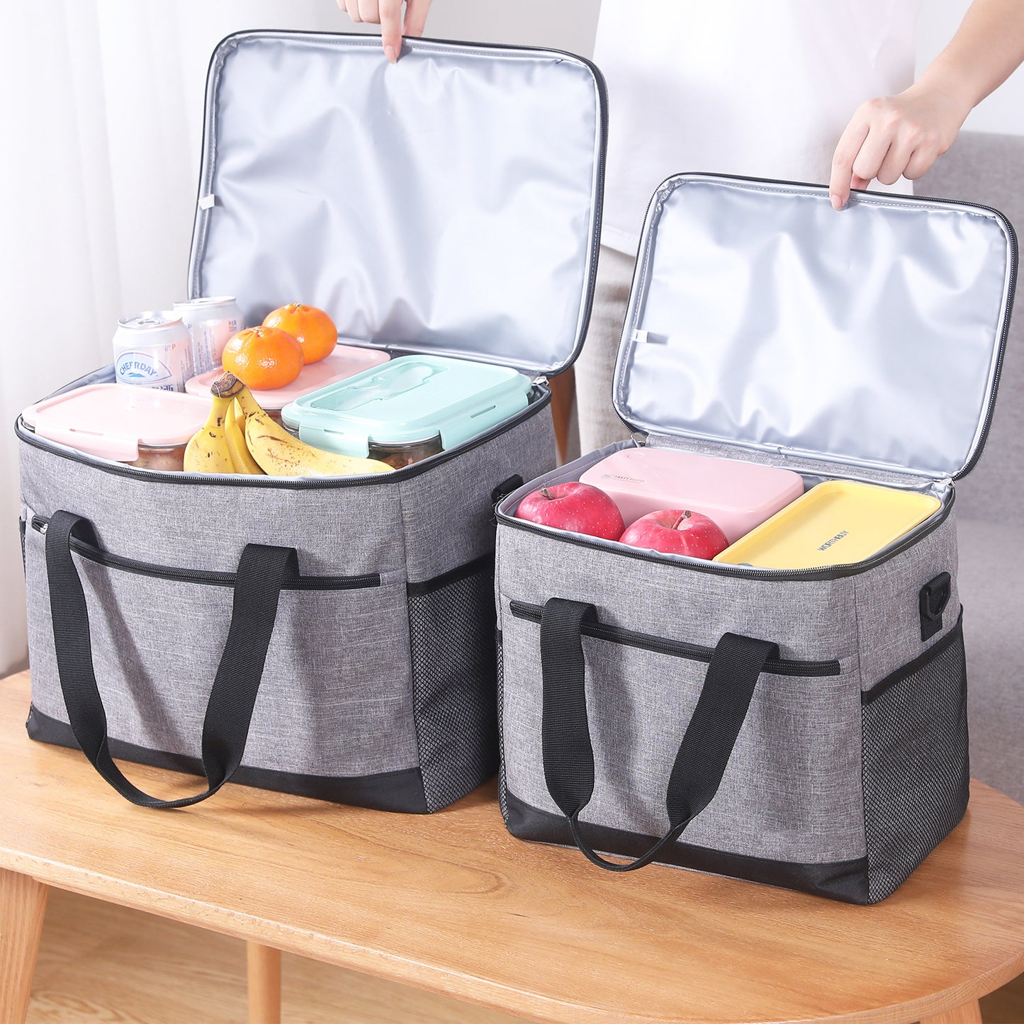 Unisex Kühltasche mit flexiblem Innenraum und Tragegriffen Brehn