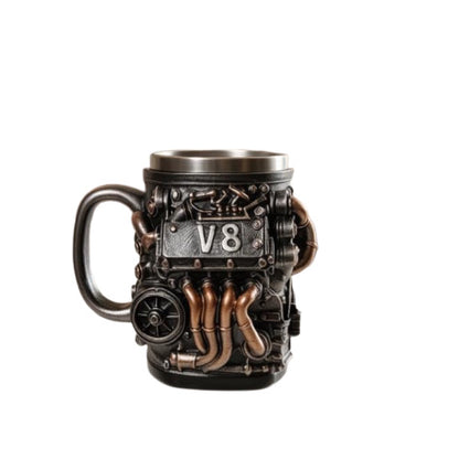 Kaffeebecher im V8 Motor-Design Brehn