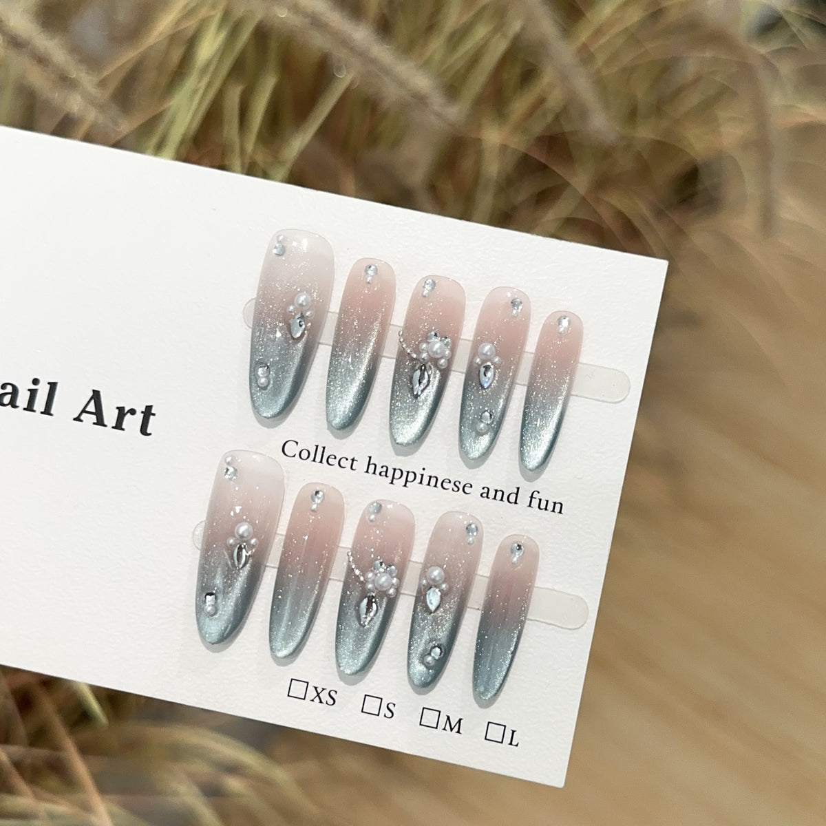 Elegantes gradient Nagelkunst Set zum Aufkleben