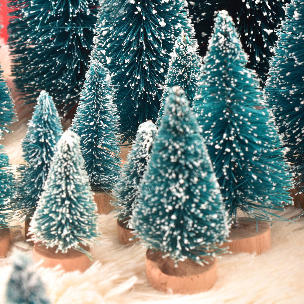 Dekoratives Mini-Schneebedecktes Weihnachtsbaum-Set Brehn