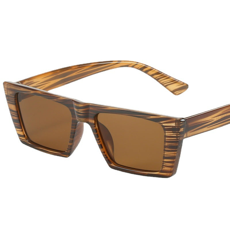 Damen geometrische Sonnenbrille mit trendigem, eckigem Rahmen Brehn