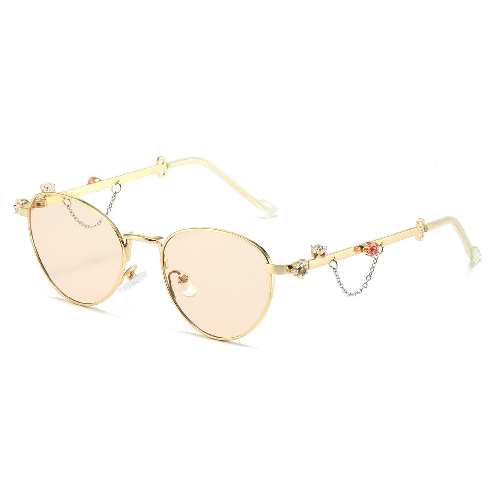 Dekorative Strass Katzenaugen-Sonnenbrille Brehn