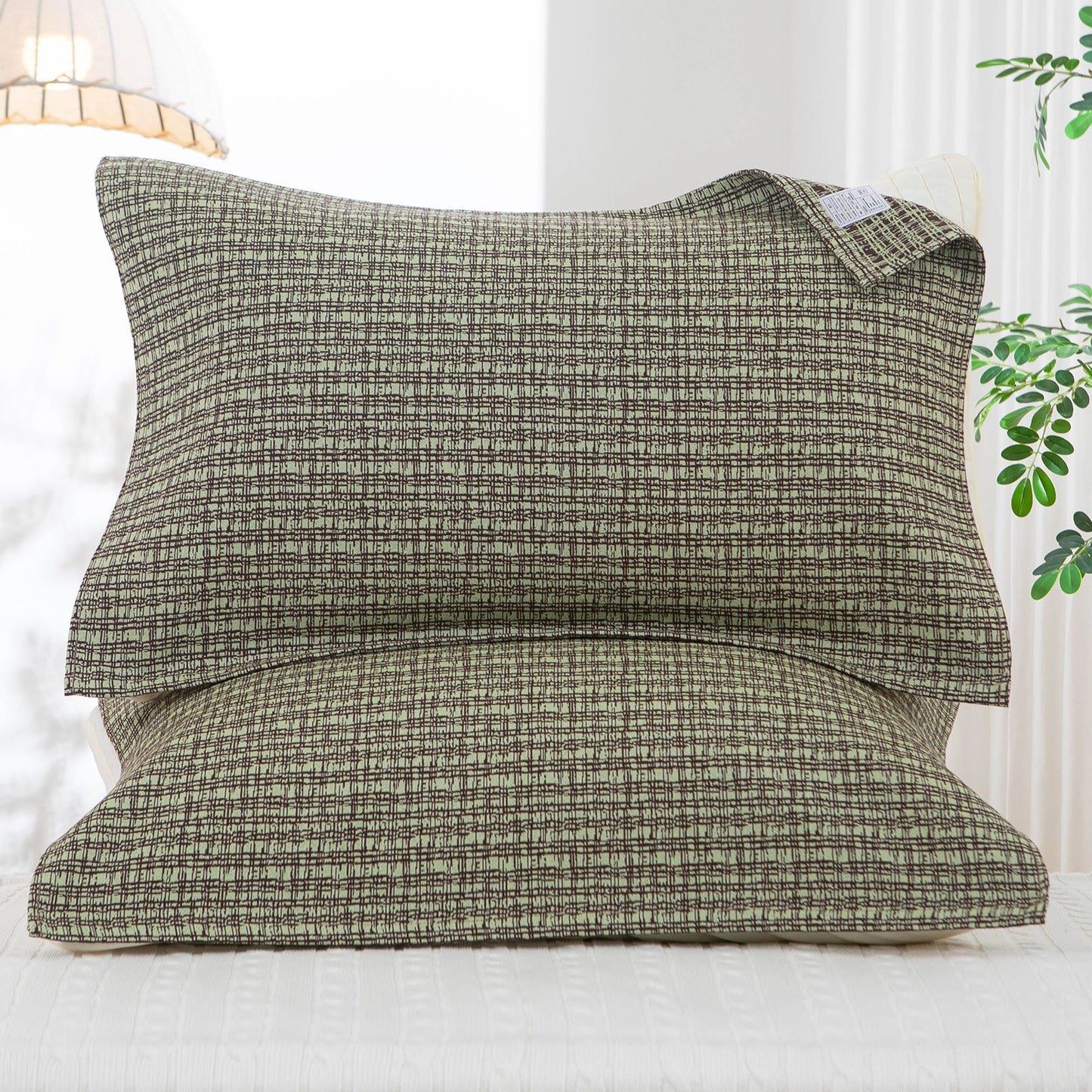 Damen Kissenbezug mit filigranem Blumenmotiv Brehn