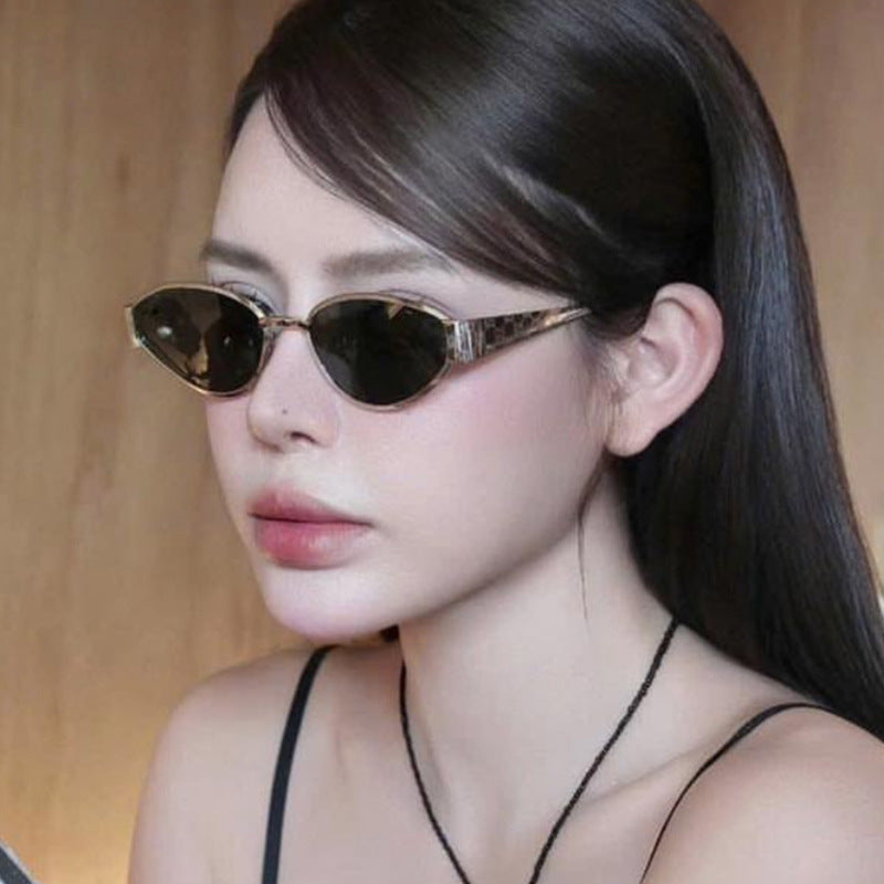 Damen Cat-Eye Sonnenbrille mit elegantem Design und luxuriösen Akzenten Brehn