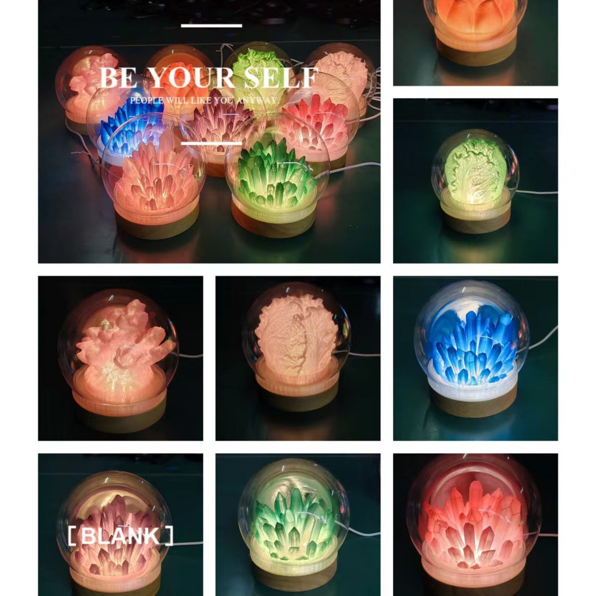 Kristall-inspirierte dekorative Tischlampe