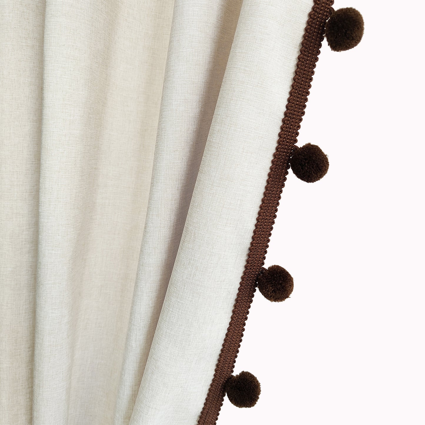 Textured Pom Pom Trim Duschvorhang Brehn
