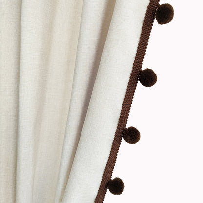Textured Pom Pom Trim Duschvorhang Brehn