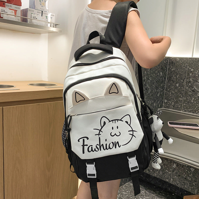 Rucksack mit Niedlichen Katzenohren und Praktischen Fächern Brehn