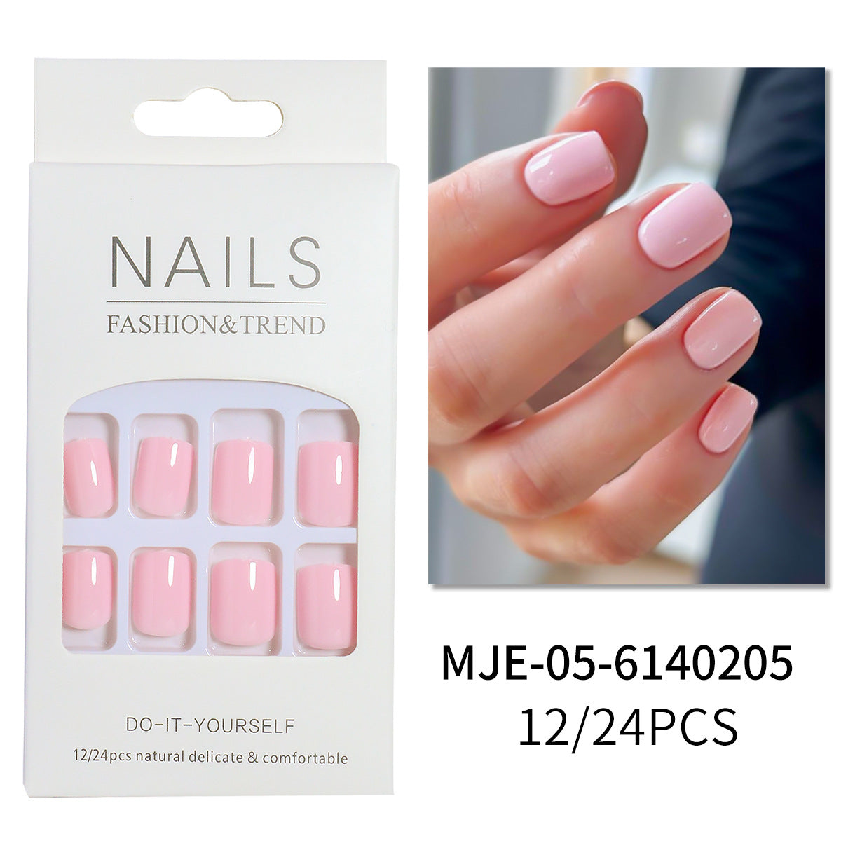 DIY natürliche Look Press-On Nails Brehn