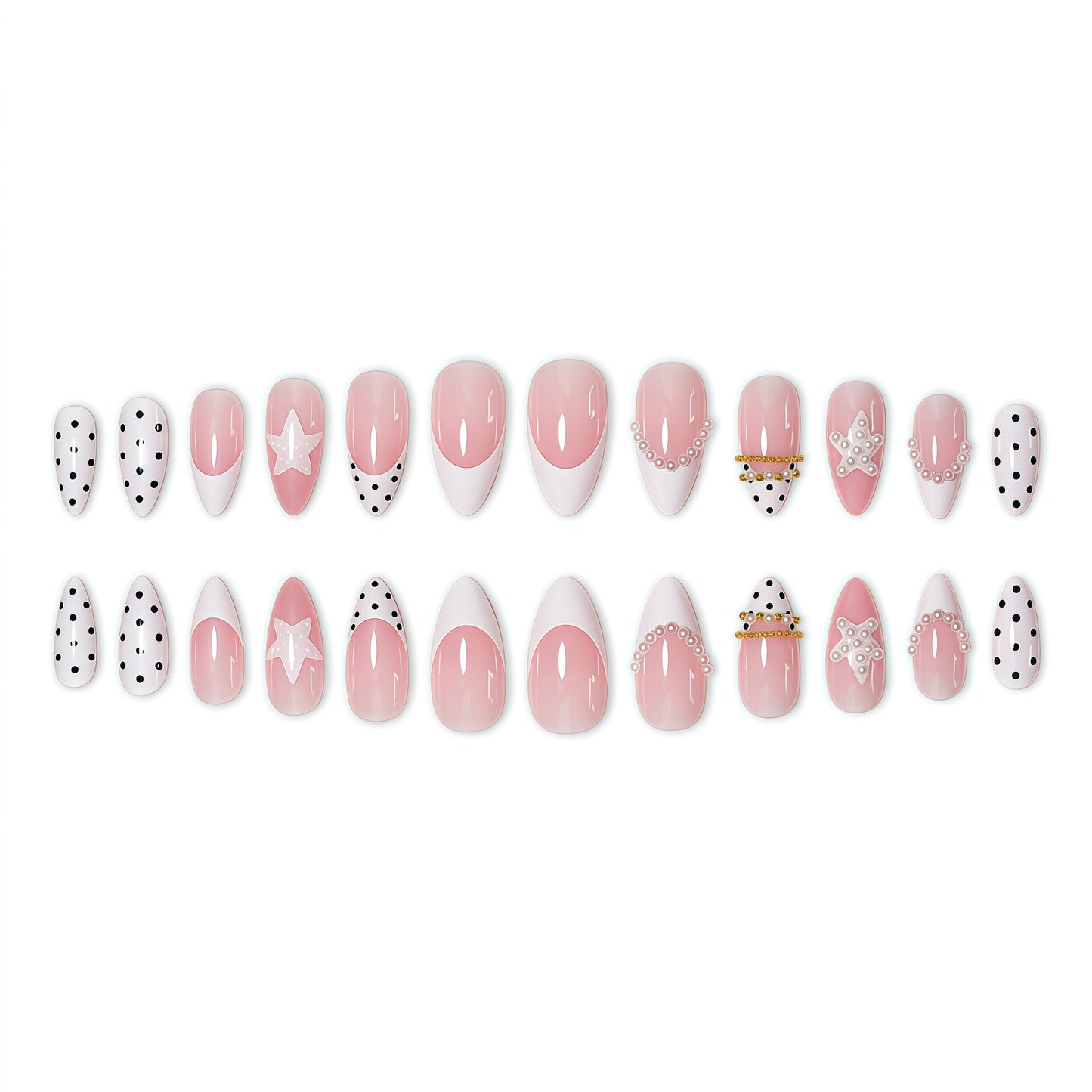 Stylische dekorative Stiletto-Nagelverlängerungen Brehn