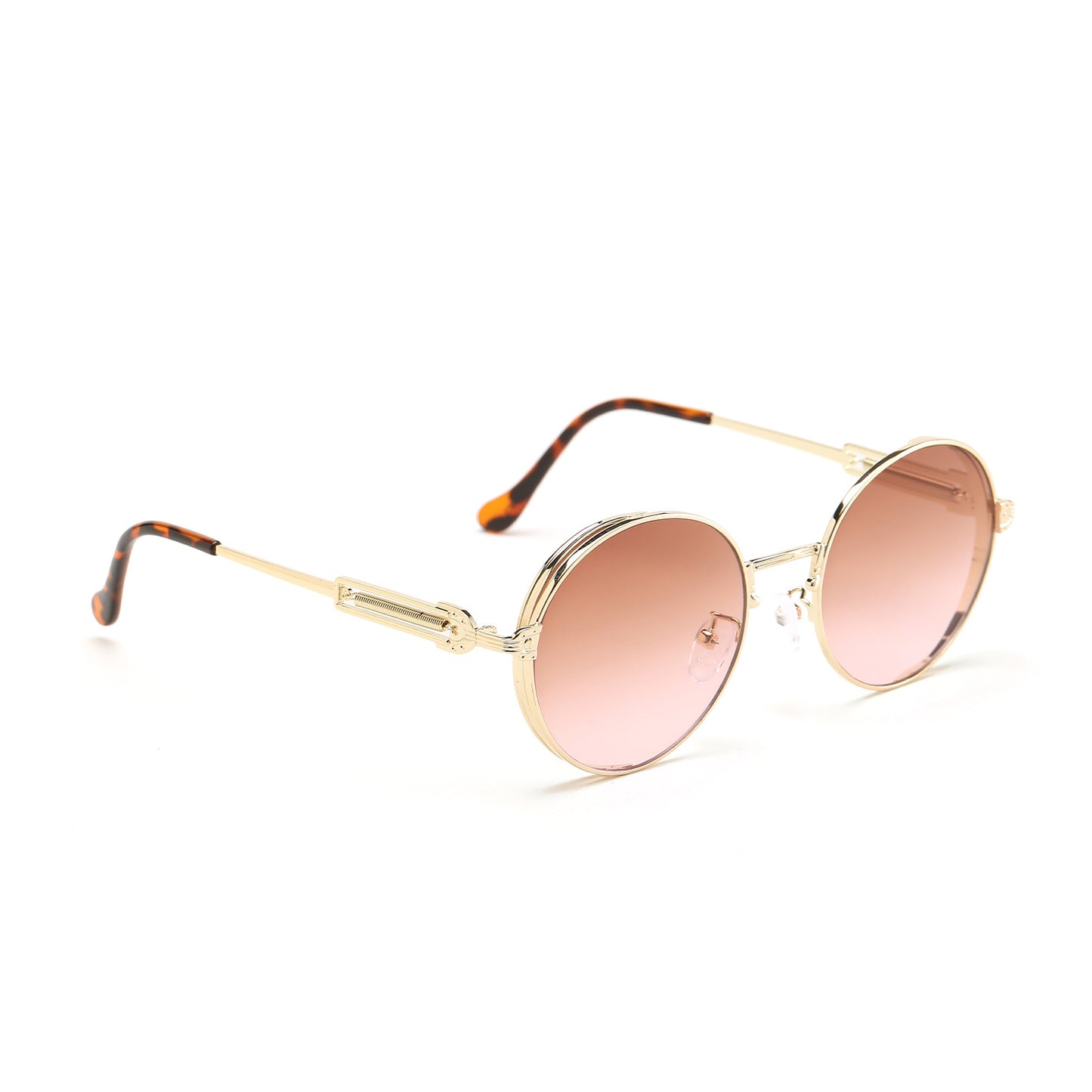 Damen runde Vintage-Sonnenbrille mit exklusivem Metallrahmen Brehn