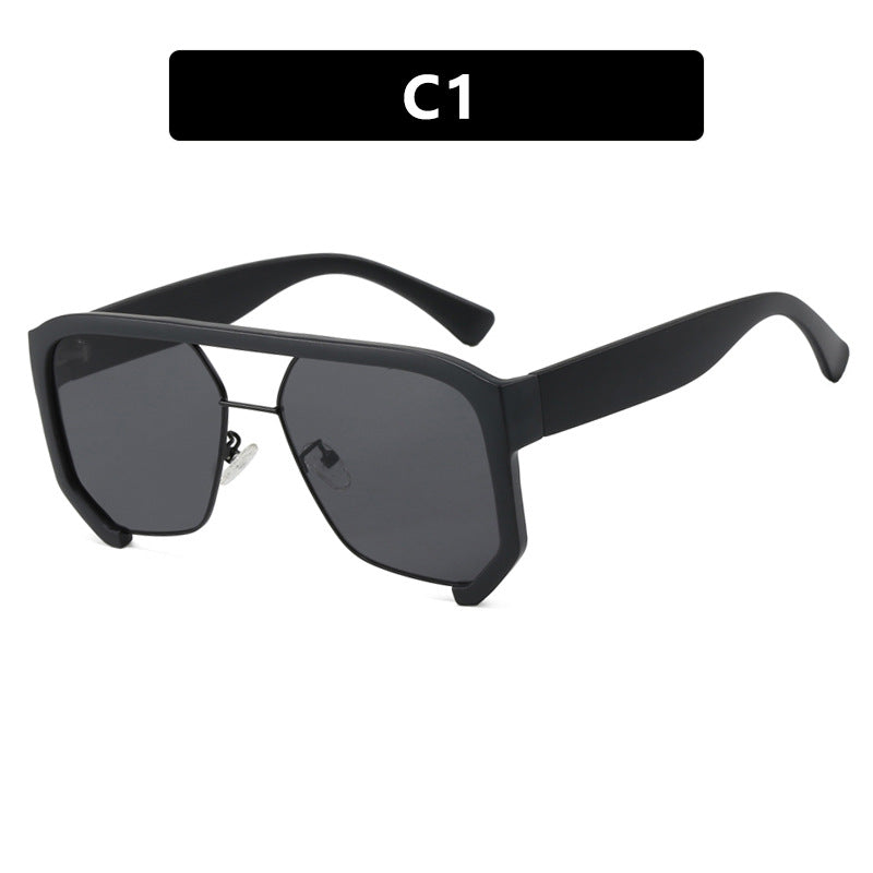 Damen modische Oversized-Sonnenbrille mit eleganter, facettierter Rahmenkonstruktion Brehn