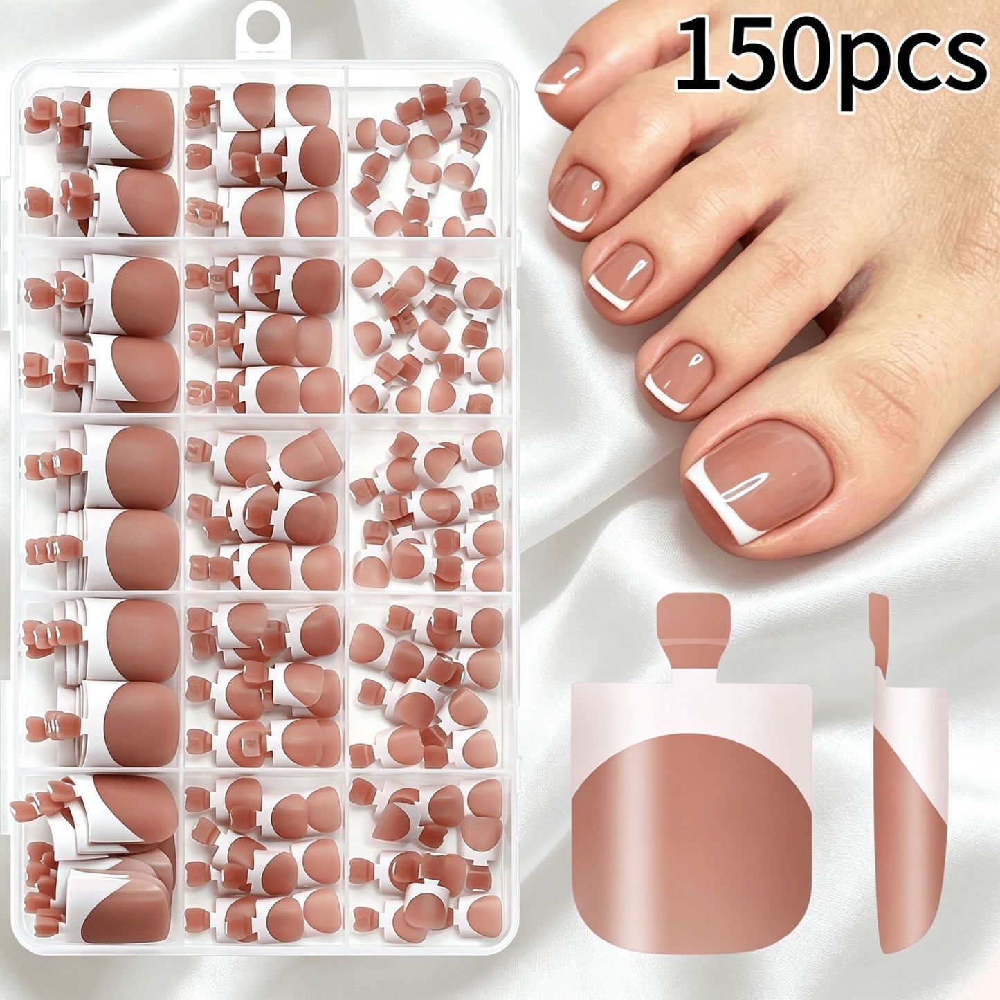 Premium Französisches Tip Kunstnagelset Brehn