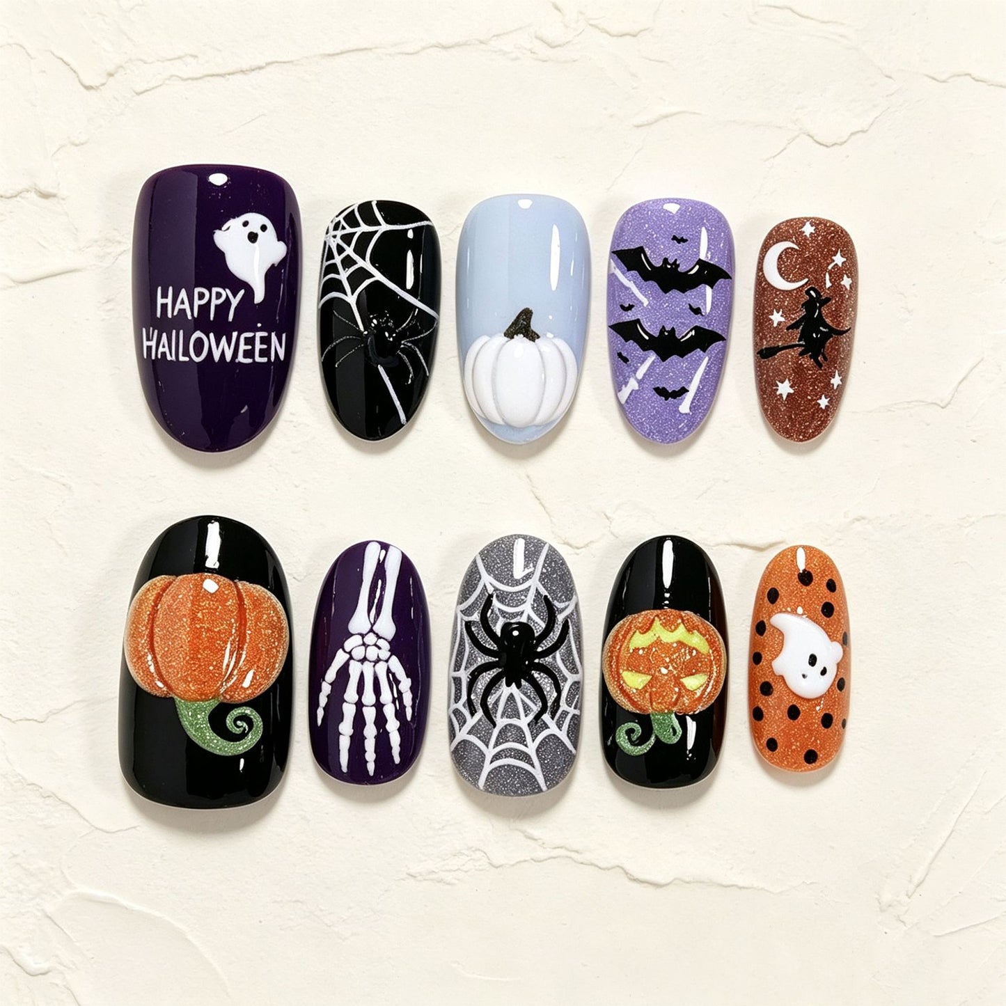 Halloween-Themen Nagelkunst Set Brehn
