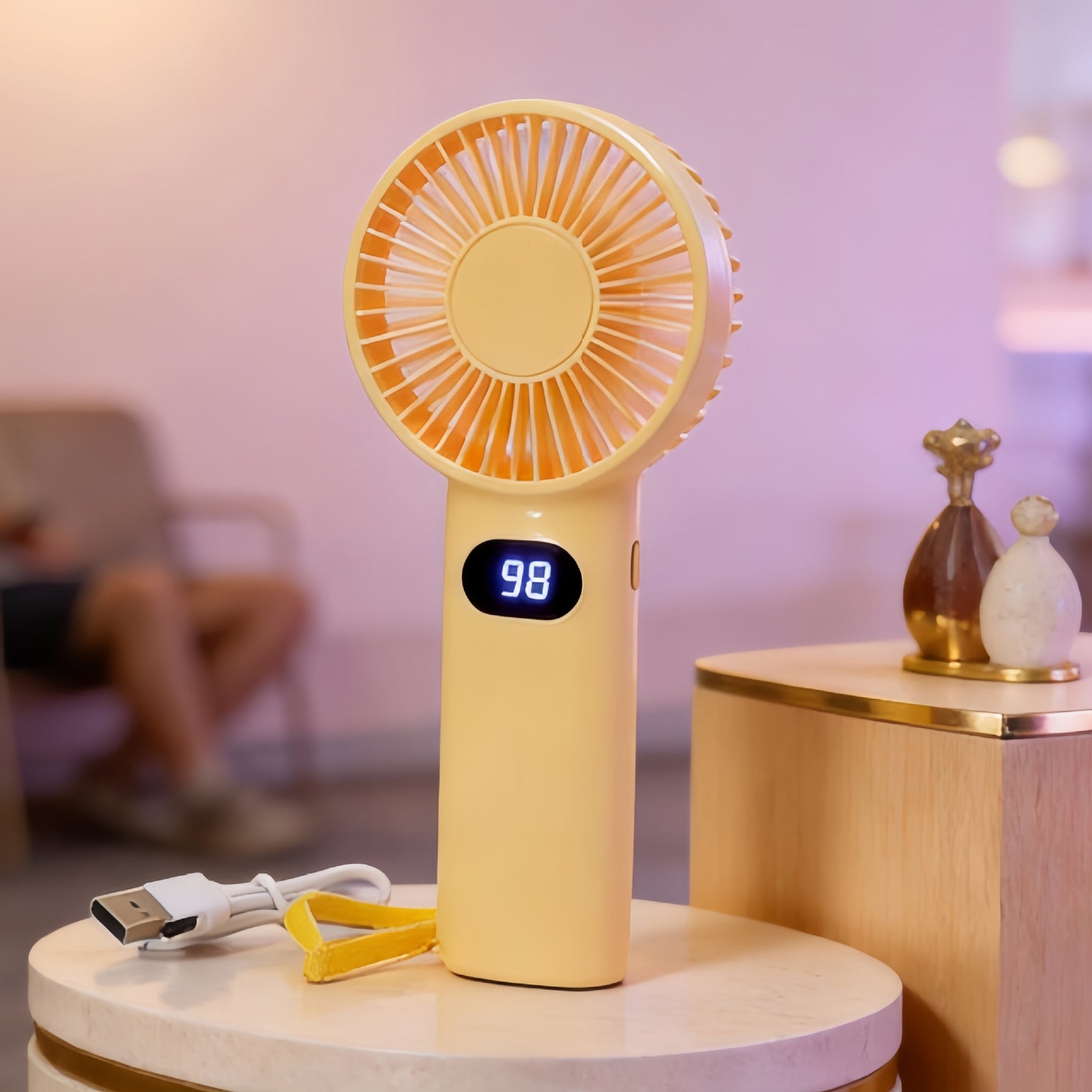 Damen Handventilator mit digitalem Temperaturdisplay Brehn