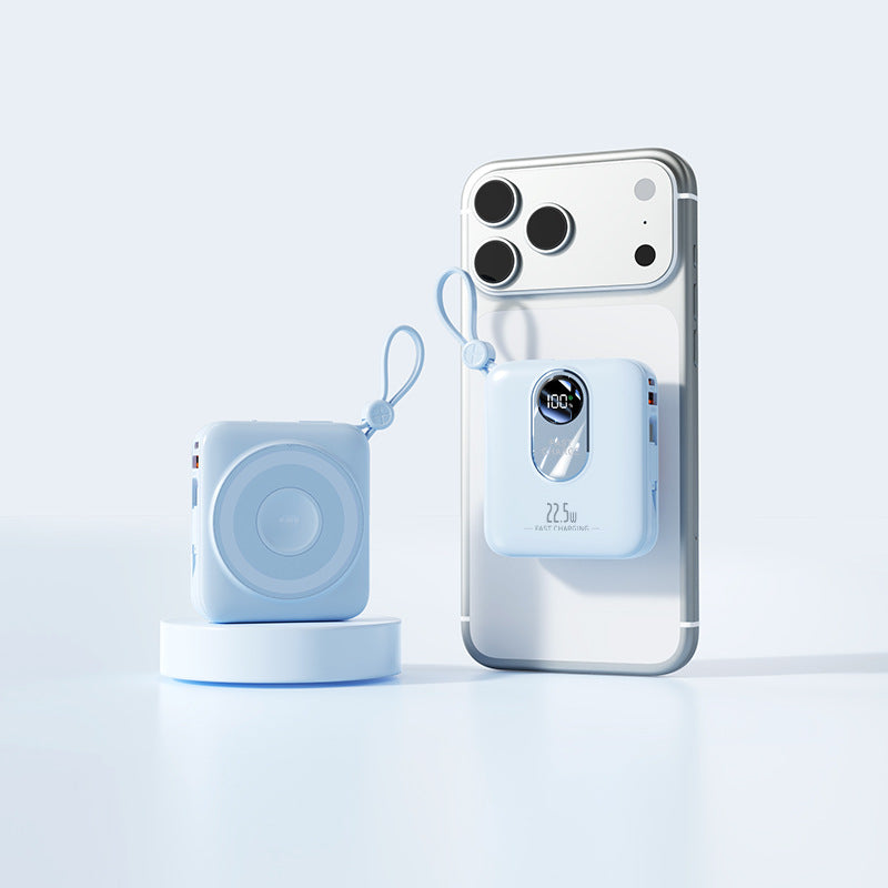 Tragbare Mini-Powerbank mit Schneller Induktionsladefunktion und Intelligenter Led-Anzeige Brehn