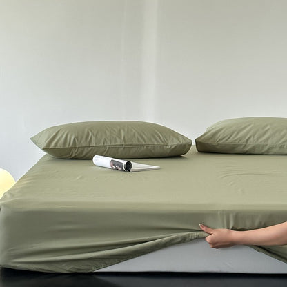 Kühlende Bambus-Mischung Tiefe-Taschen Spannbettuch und Kissenbezug Set