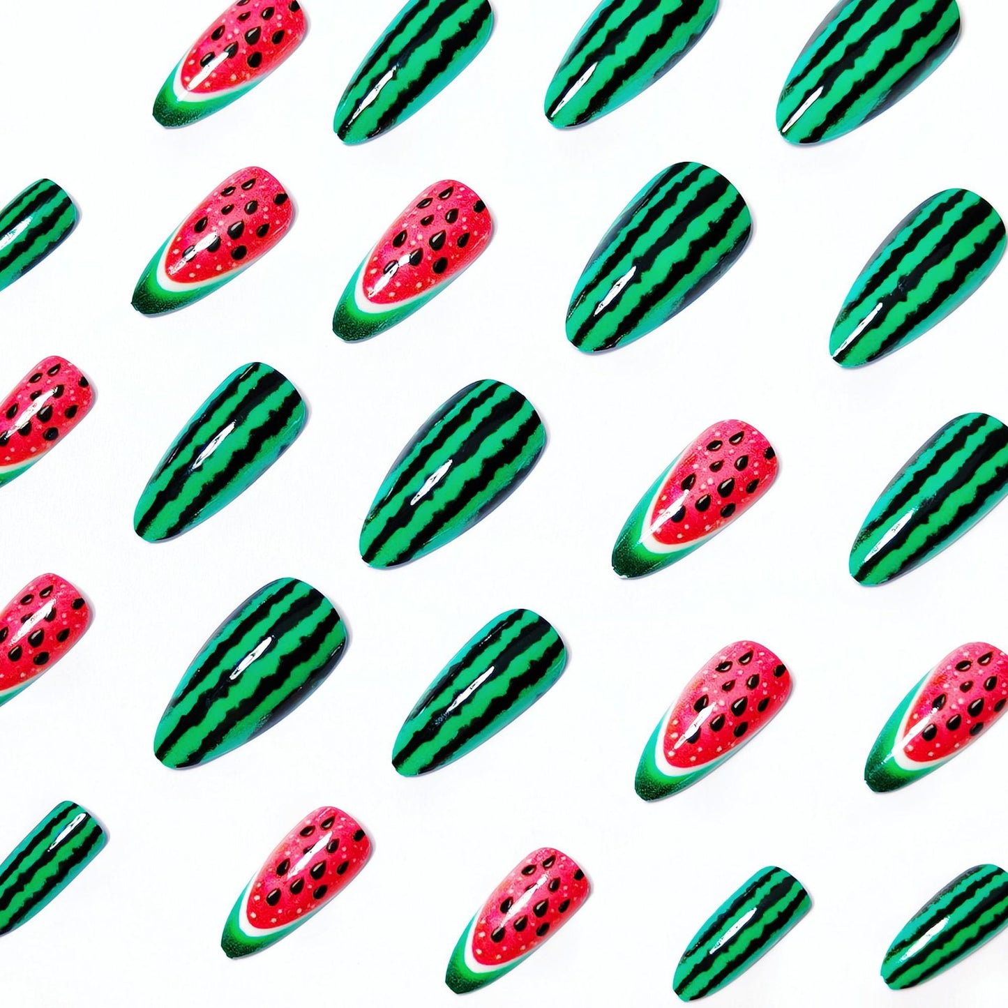 Kreative Wassermelonen-Kunstnägel Brehn