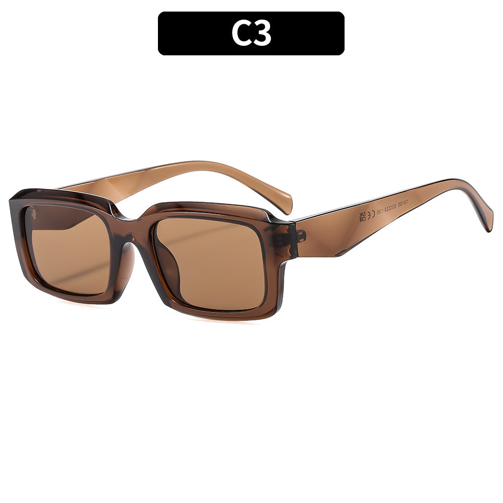 Fette rechteckige Rahmen-Sonnenbrille