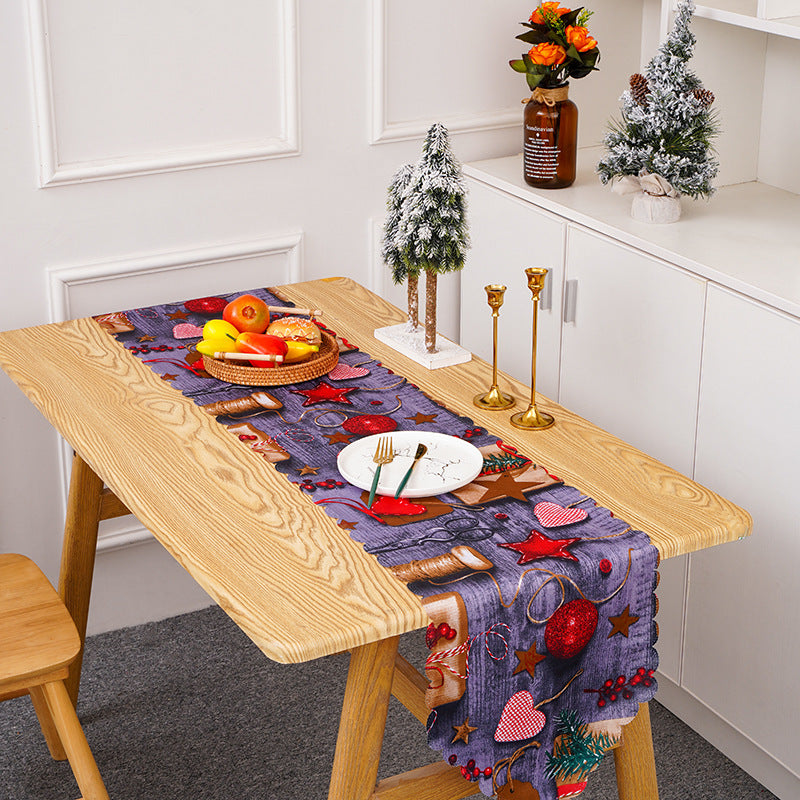 Festlicher Tischläufer mit Weihnachtsmotiven Brehn