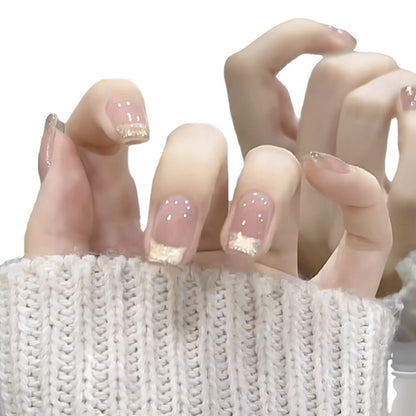 Elegante Glitzer Tipp Aufklebenägel Brehn